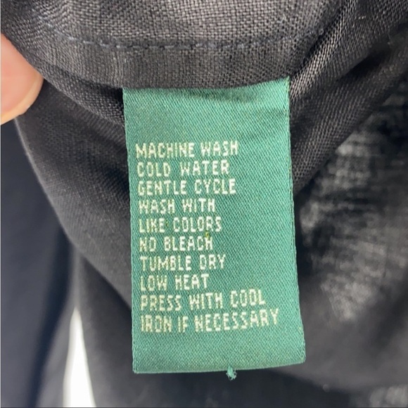 Lauren Ralph Lauren Linen Long Sleeve Button Down Top - Picture 6 of 7